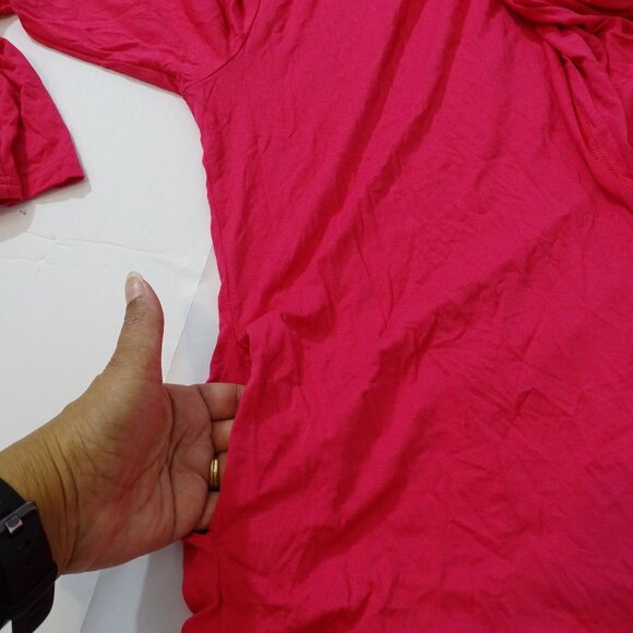 Bluetime Women Pink Lightweight Open Front Long Cardigan Duster Size L Pockets - Picture 4 of 12